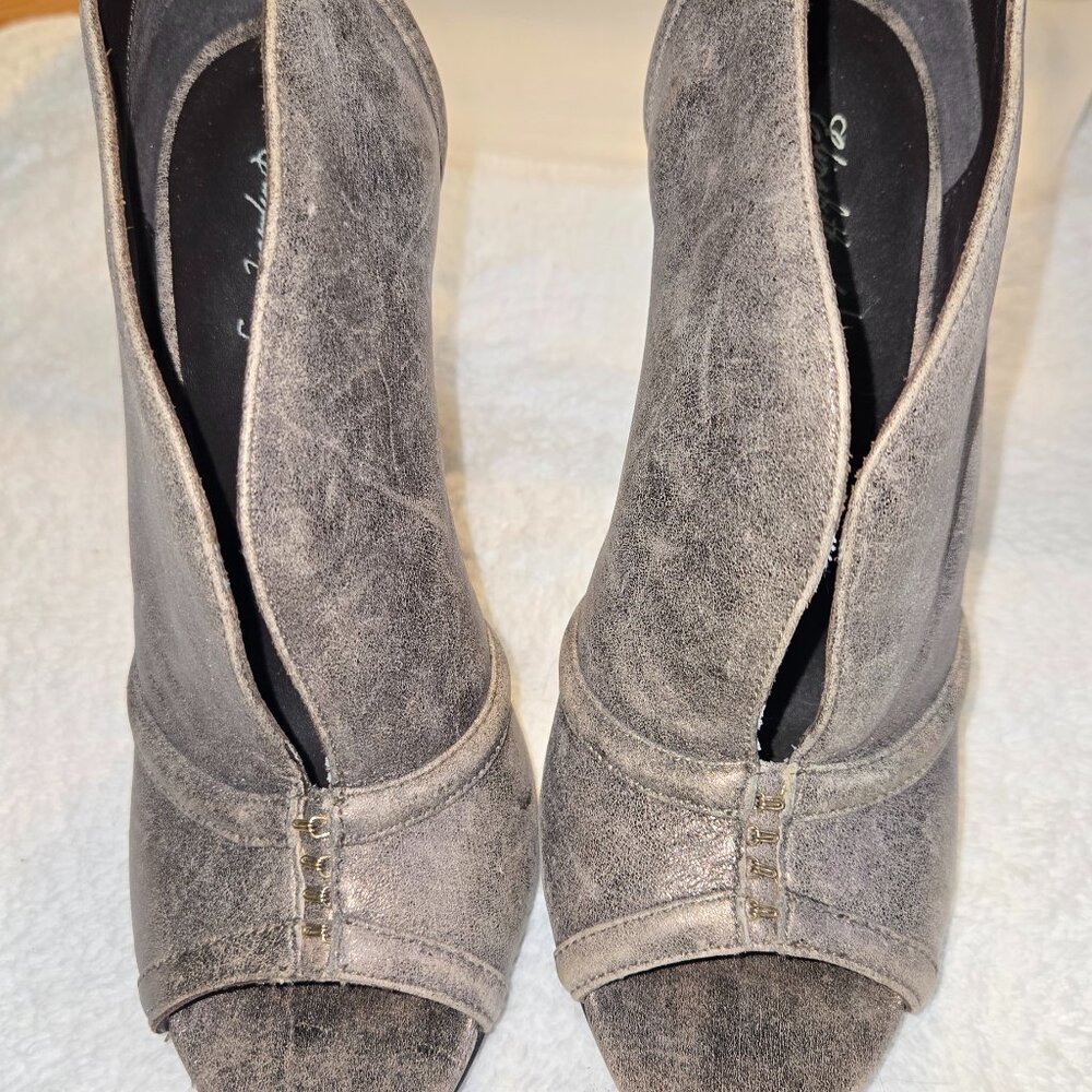 Elizabeth and James Open Toe Booties